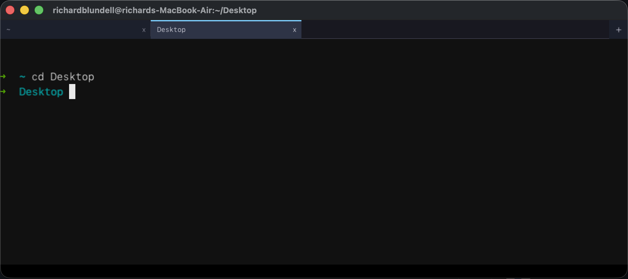 rbterm screenshot — tabbed terminal with colored prompt